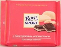 Шоколад РИТТЕР СПОРТ МАРЦИПАН темный 100г